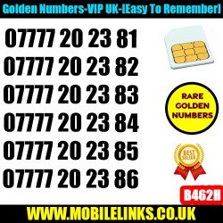 Golden Numbers VIP UK EE Network SIM Card – Easy to Remember Numbers- B462H